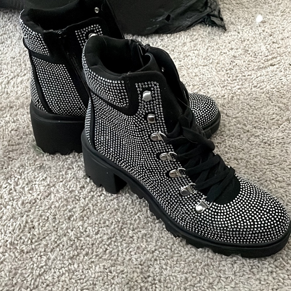 Shoe Dazzle Rinestone Ankle Boot